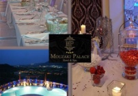 Το 4 αστέρων «Mouzaki Palace Hotel & Spa» στην Καρδίτσα ξεχωρίζει για την μαγευτική θέα και την ρομαντική του ατμόσφαιρα! Πληροί όλες τις απαιτήσεις για την οργάνωση μιας αξέχαστης και πετυχημένης δεξίωσης  για την πιο όμορφη και ξεχωριστή μέρα της ζωής σας! Οι 4 άρτιες σχεδιασμένες αίθουσες σε θεατρική διάταξη, με φυσικό φως και μαγευτική θέα, πλήρως εξοπλισμένες με οπτικοακουστικά μέσα προσφέρονται για κάθε είδους κοινωνική εκδήλωση από 15€!!! Οι καλεσμένοι σας θα απολαύσουν αναμφίβολα το κάλεσμά σας σε μία ατμόσφαιρα χαλάρωσης και ρομαντισμού, που προσδίδει η εντυπωσιακά φωτισμένη πισίνα!!!